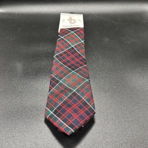 New Ingles Buchan Tie Men's 56" 3.5" Wide Green Red Plaid 100% Pure New Wool